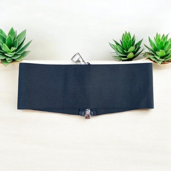 NWT! Suzi Roher Black Stretch Spandex Waistband Belt S main image 8